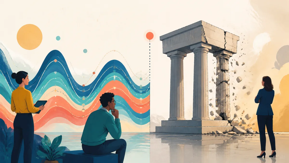 Repeated waves and fluctuations beside a column that suddenly breaks at one threshold