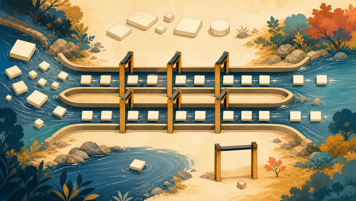 Matched channels pass identical units through equal gates beside mismatched comparison examples