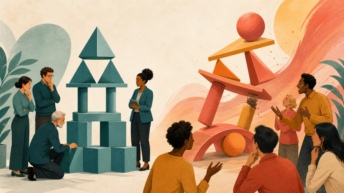 Experts verify a plain stable structure while a captivating but weak structure attracts an audience