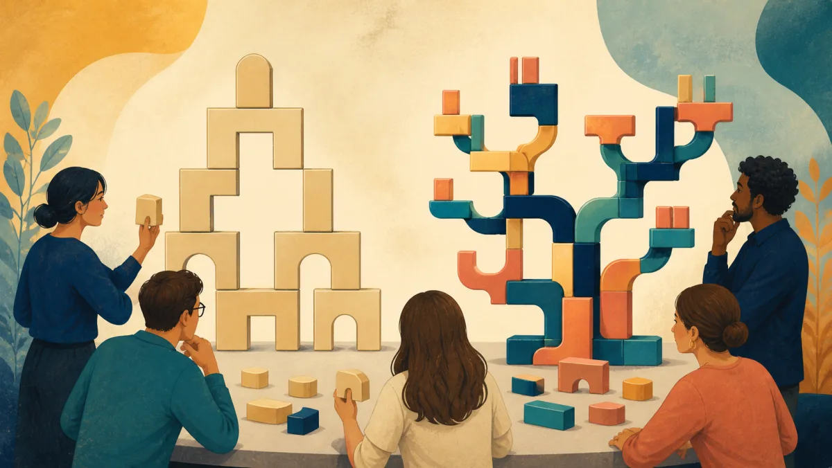 A team can fill gaps in one incomplete structure while another structure branches by design