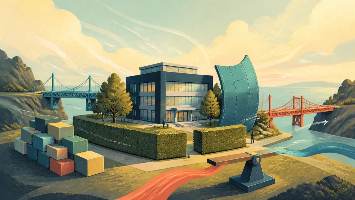 A workplace protected by support blocks, alternate bridges, a flexible shield, and one balancing mechanism