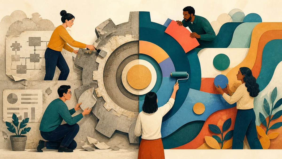 A team substantially refreshing an existing system while preserving its recognizable core