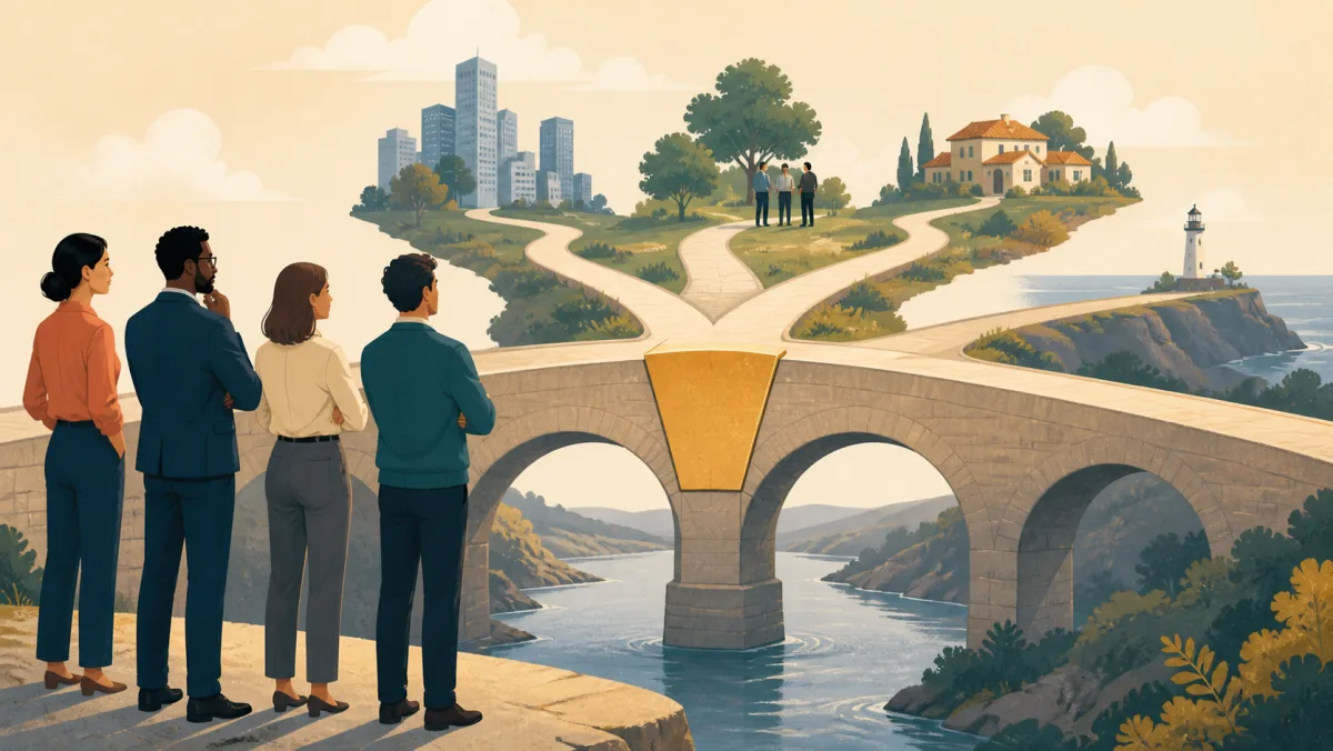 A central bridge joint supports several routes and destinations that depend on it