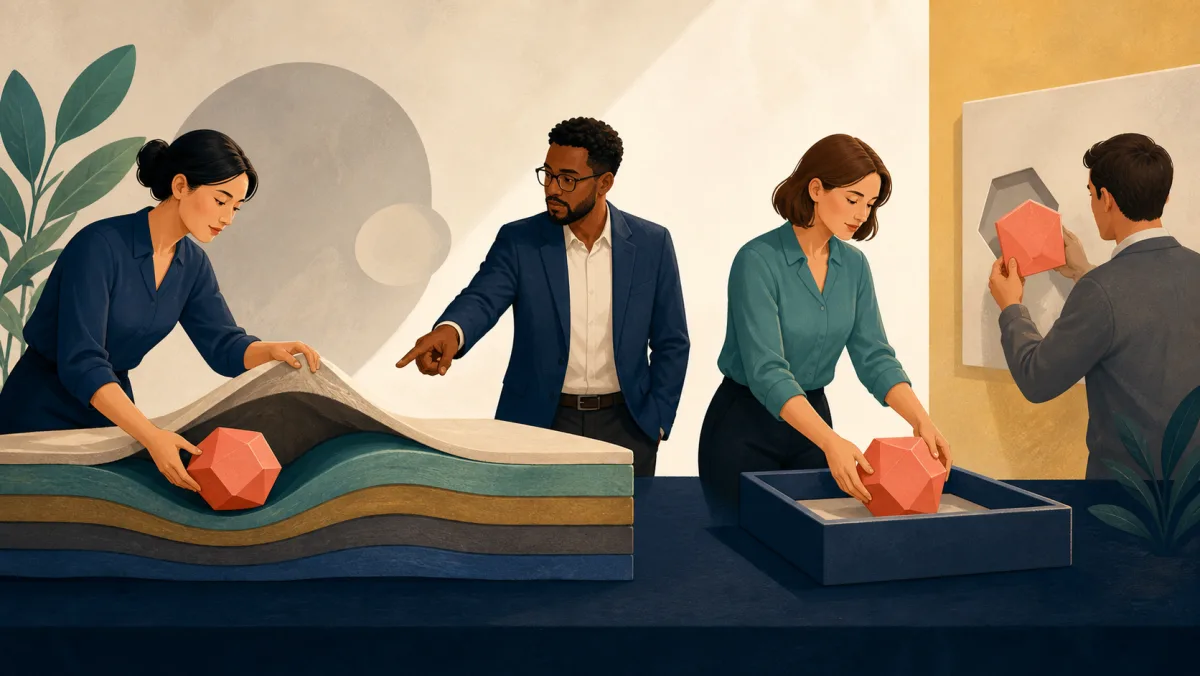 Professionals uncover, point to, formally receive, and match coral findings in a shared discovery space